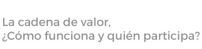 La cadena de valor, Cmo funciona y quin participa?